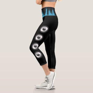 Cooler Spaß Musik Lautsprecher Design Musik mein L Capri Leggings