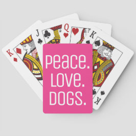 cooler Spaß PEACE. LIEBE. HUNDE | Spielkarten