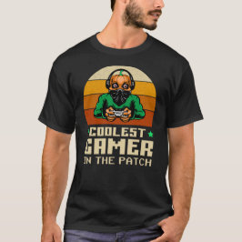 Cooler Spieler im Patch Halloween-Geschenk T-Shirt