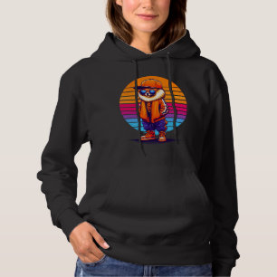 Cooler Spitz Hund Moderner Sonnenuntergang im urba Hoodie
