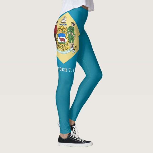 Cooler Staat der Delaware-Flagge Leggings (Rechts)
