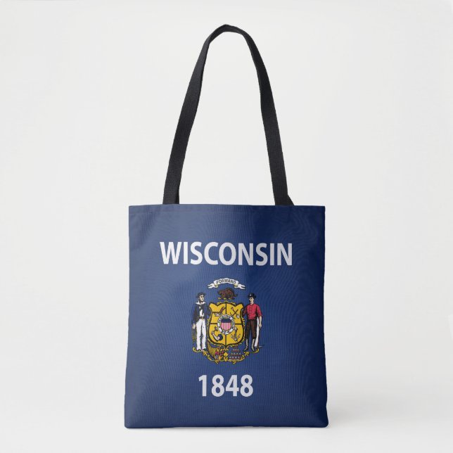 Cooler Staat der Fahne von Wisconsin (Vorderseite)