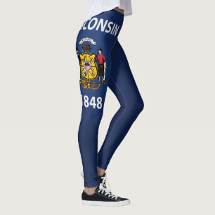 Cooler Staat der Fahne von Wisconsin Leggings