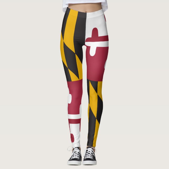 Cooler Staat der Flagge von Maryland Leggings (Vorderseite)