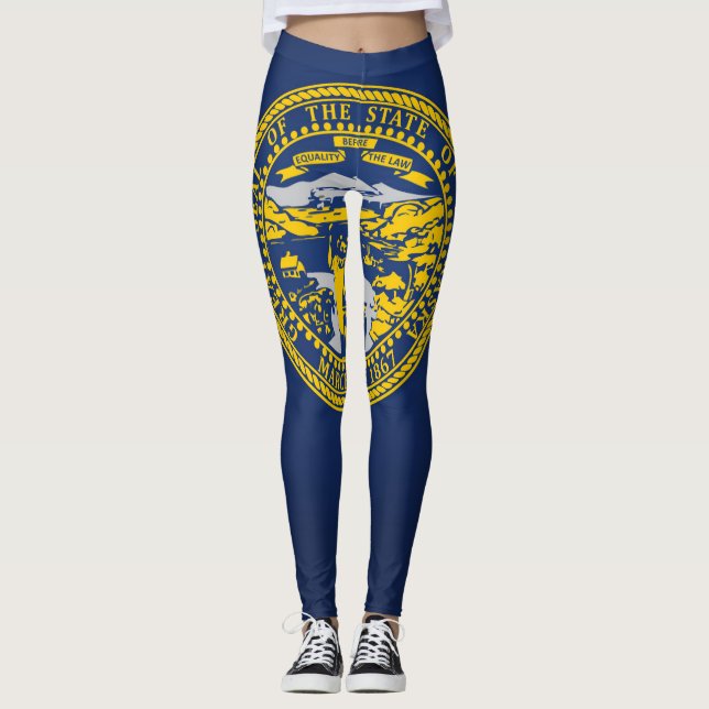Cooler Staat der Flagge von Nebraska Leggings (Vorderseite)