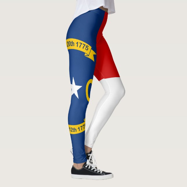 Cooler Staat der Flagge von North Carolina Leggings (Rechts)