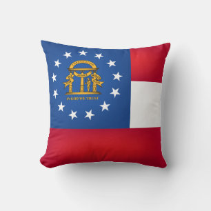 Cooler Staat der georgischen Flagge Kissen