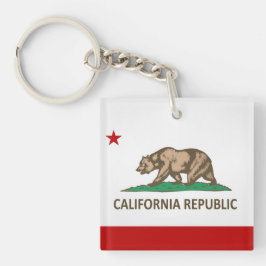 Cooler Staat der kalifornischen Flagge Schlüsselanhänger