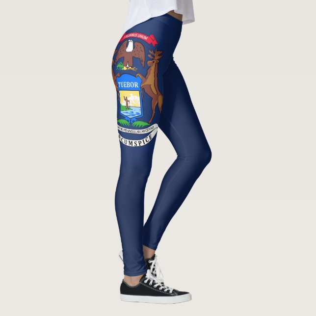 Cooler Staat der Michigan-Flagge Leggings (Rechts)