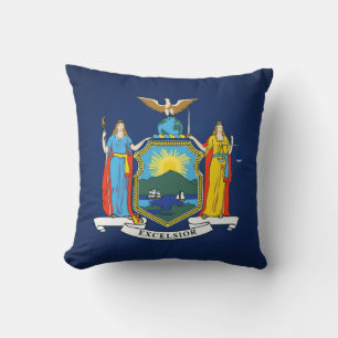 Cooler Staat der New Yorker Flagge Kissen