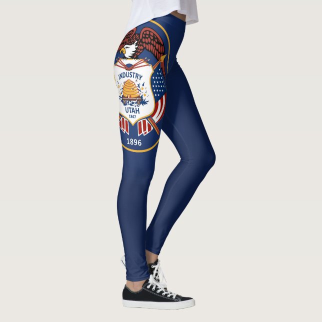 Cooler Staat der Utah-Fahne Leggings (Rechts)