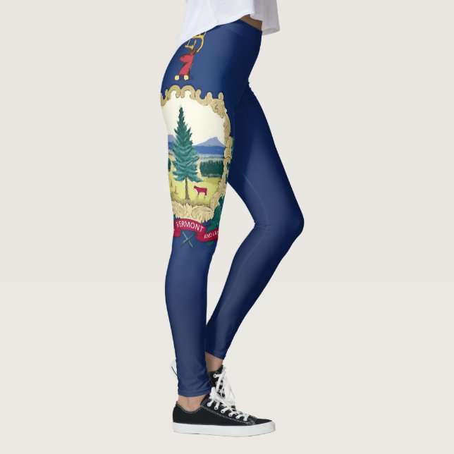 Cooler Staat der Vermont Flag Fashion Leggings (Rechts)