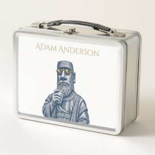 Cooler Steinmann Vintage-Kunst Personalisierte Lun Metall Brotdose
