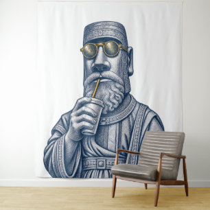 Cooler Steinmann Vintage-Kunst Wandteppich
