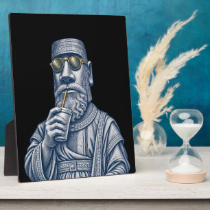 Cooler Steintyp Vintage Art Tischplatte Schild Fotoplatte