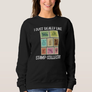 Cooler Stempel Für Männer Frauen Briefmarkensammel Sweatshirt