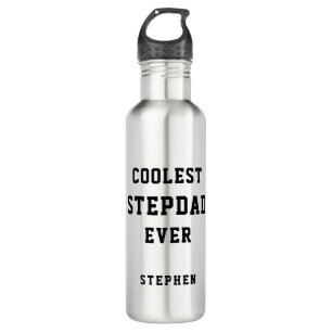 Cooler Stepdad je Typografie Personalisierter Vate Edelstahlflasche