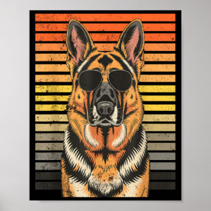 Cooler stolzer deutscher Schäferhund Männer Frauen Poster