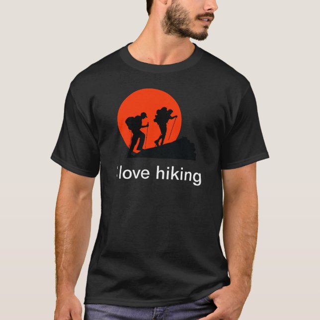 cooler T - Shirt beim Wandern in der Liebe (Vorderseite)