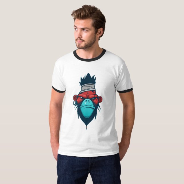 Cooler T - Shirt mit Bild des verärgerten (Vorne ganz)