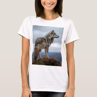 cooler T - Shirt mit dem Wölf des Autors