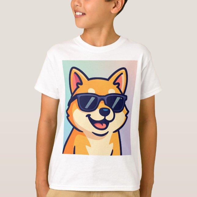 Cooler T - Shirt von Shiba Meme Kids (Vorderseite)