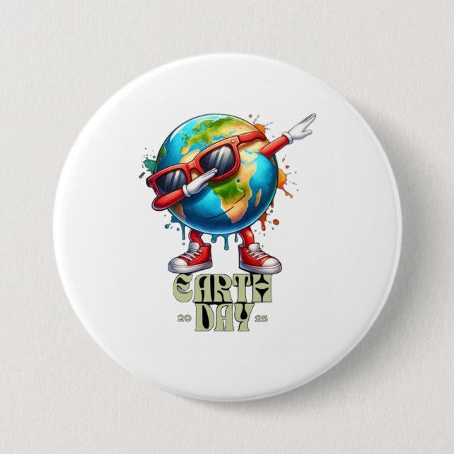 🌎 Cooler Tag der Erde 2025 😎 Button (Vorderseite)