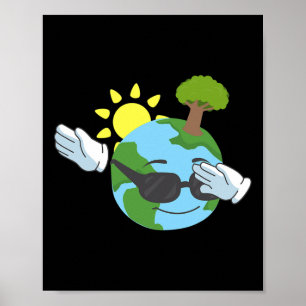 Cooler Tag der Erde für Kinder und Kleinkinder Poster
