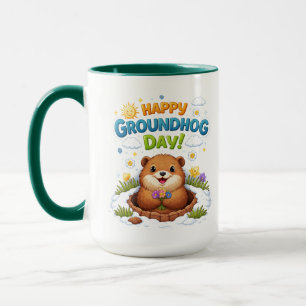 Cooler Tag der Murmeltiere Murmeltier Lustiger F Tasse