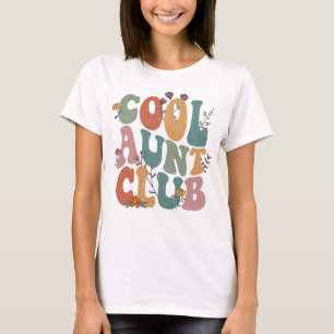 Cooler Tante Club, Retro-Blumentext, Geschenktee T-Shirt