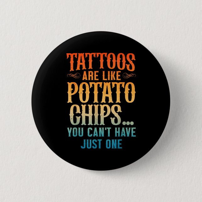 Cooler Tattoo-Künstler Kunst Für Männer Frauen Tät Button (Vorderseite)