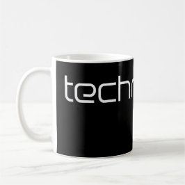 Cooler Technotext Techno Text Schwarz Kaffeetasse