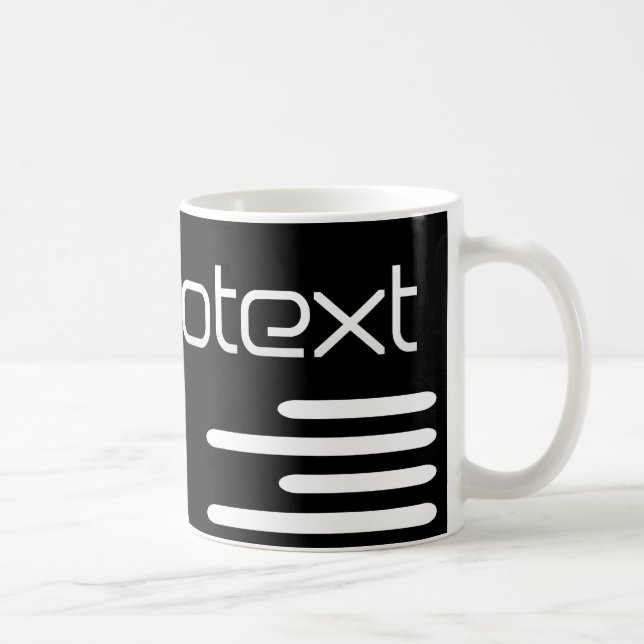 Cooler Technotext Techno Text Schwarz Kaffeetasse (Rechts)