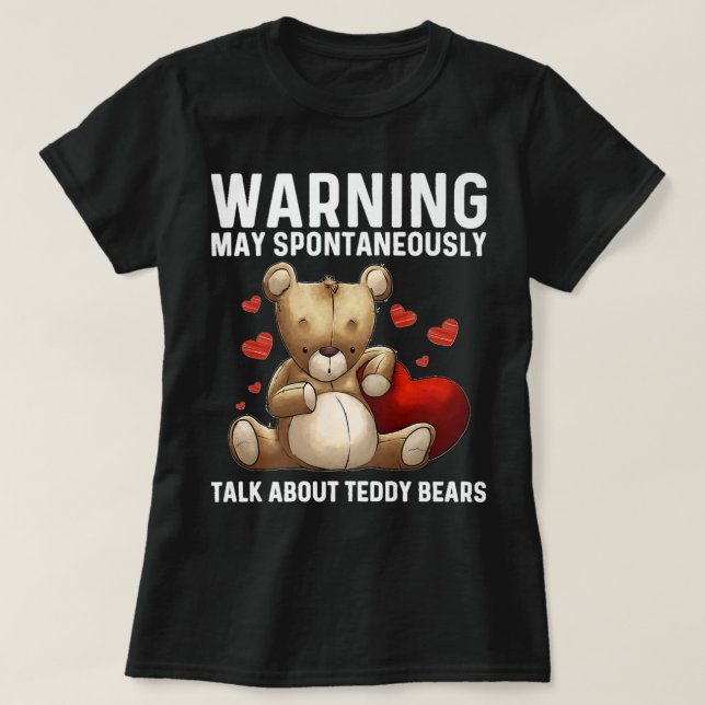 Cooler Teddy Bär Geschenk für Männer Frauen Plüsch T-Shirt (Design vorne)