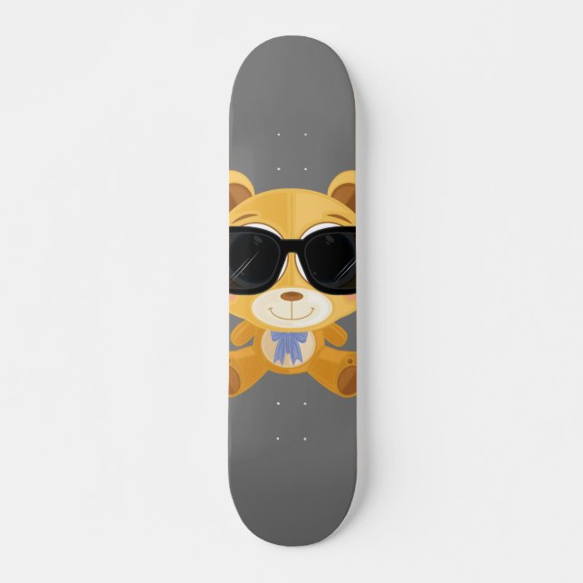 Cooler Teddy Bär  Skateboard (Vorne)