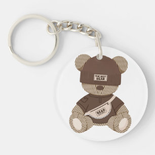 Cooler Teddybär: Bestes Bärdesign Schlüsselanhänger
