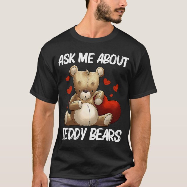 Cooler Teddybär für Männer Frauen gepolstertes Spi T-Shirt (Vorderseite)