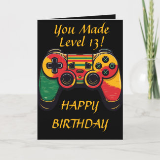 Cooler Teenager Level 13 Gamer Karte