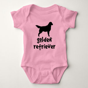 Cooler Text-goldener Retriever Baby Strampler