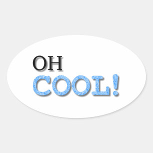 Cooler Text Ovaler Aufkleber