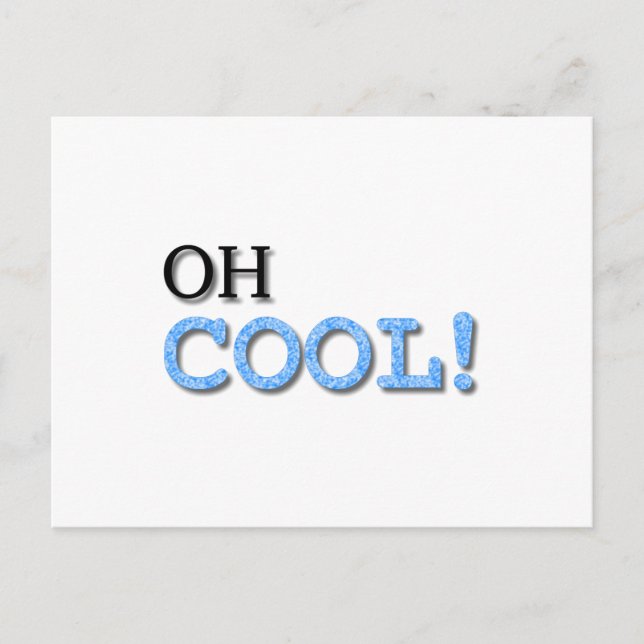 Cooler Text Postkarte (Vorderseite)