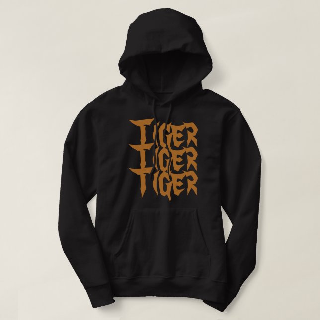 Cooler Text Tiger Wildlife Brown and black Men Hoodie (Design vorne)
