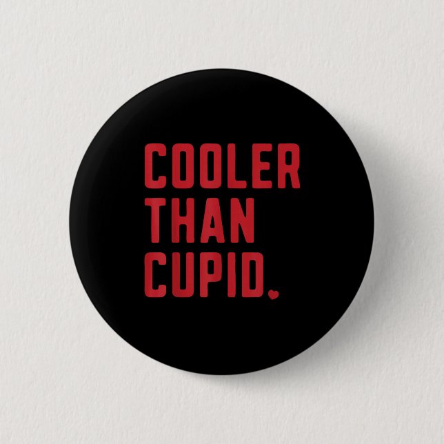 Cooler Than Cud Cute Valentine's Day Kids Boys Gir Button (Vorderseite)