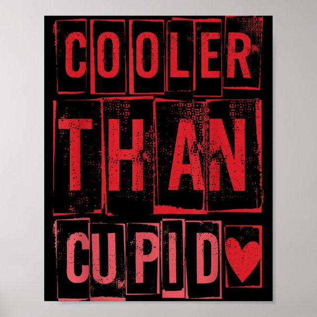 Cooler Than Cud Cute Valentine's Day Kids Boys Gir Poster (Vorne)