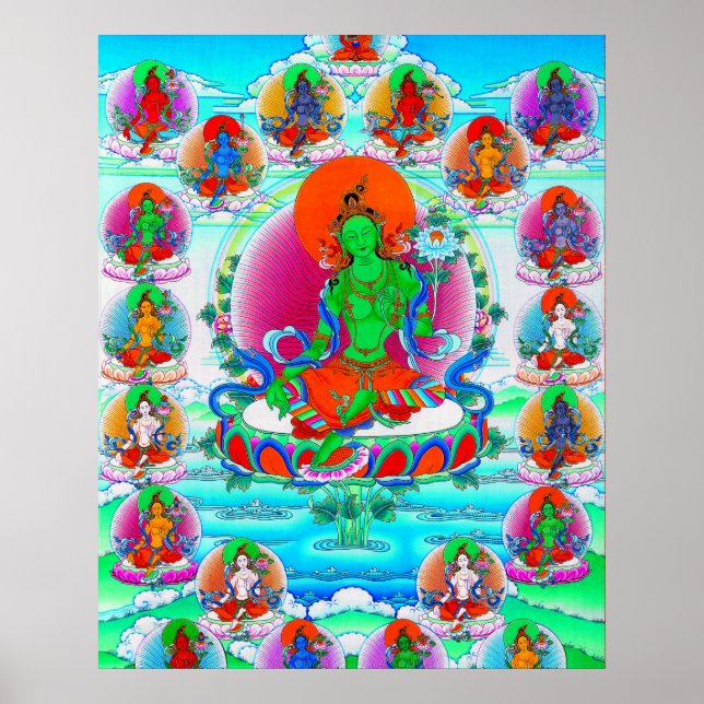 Cooler Thangka-Thangka-Tätowierung Poster (Vorne)