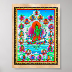 Cooler Thangka-Thangka-Tätowierung Poster