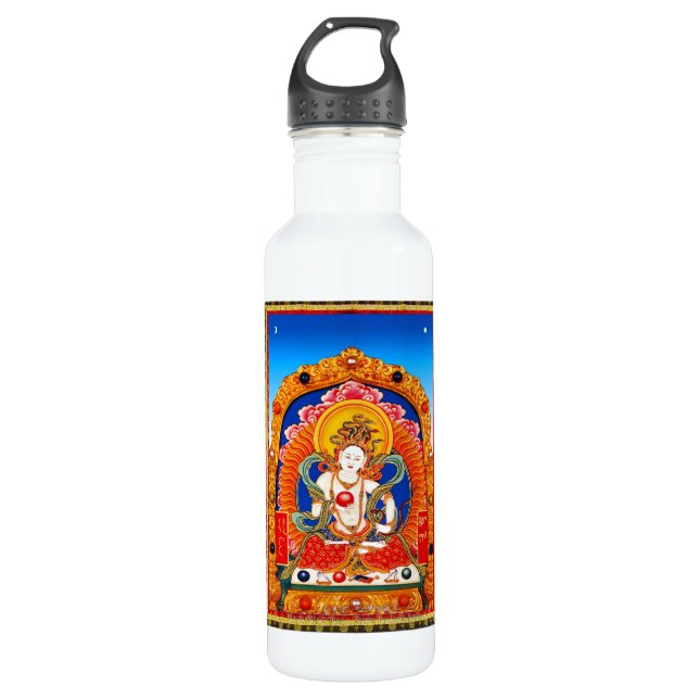 Cooler tibetanischer thangka Drache-König Edelstahlflasche (Vorderseite)