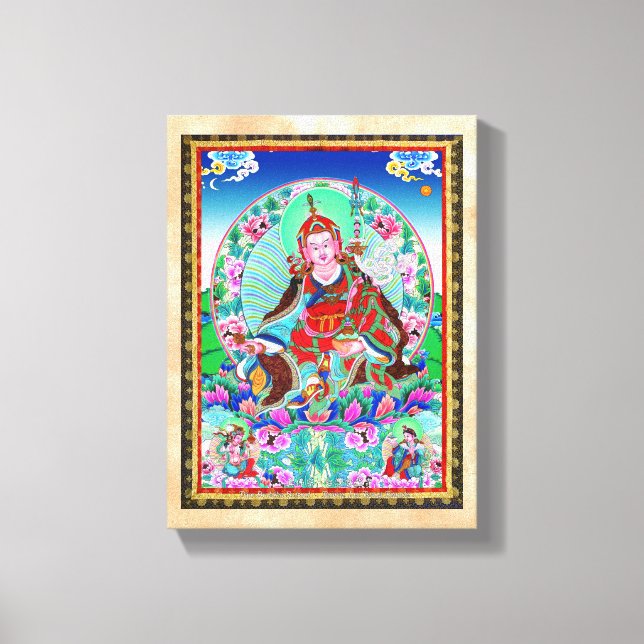 Cooler Tibetanthangka Padmasambhava Leinwanddruck (Vorderseite)