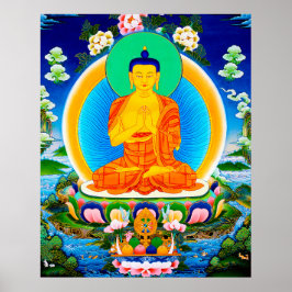 Cooler tibetischer Thangka Prabhutaratna Buddha Poster