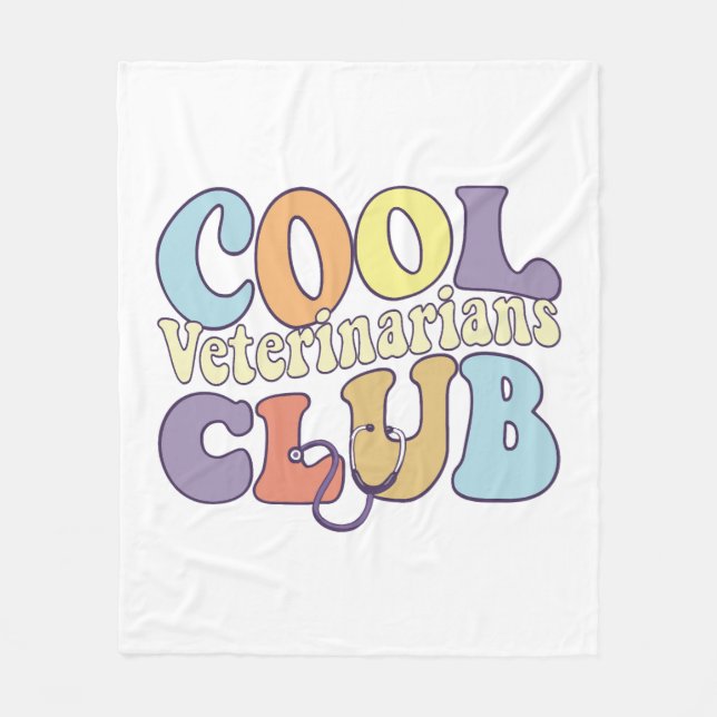Cooler Tierärztefachmann Fleecedecke (Vorderseite)